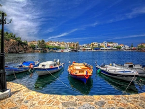 blue, Gulf, boats, Sky