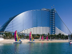 Hotel hall, Dubaj, boats, Jumeirah