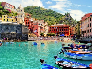 Italy, canal, Boats, Vernazza