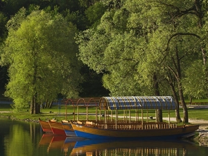 Boats, Park, lake