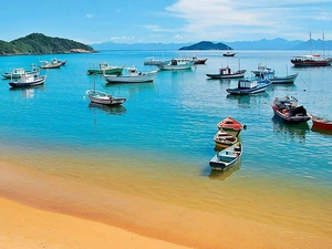 Boats, Mountains, Beaches, Yachts, sea