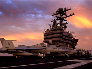 aircraft carrier, west, sun, Planes