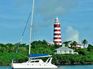 Hope, village, Town, Houses, sea, Yacht, maritime, VEGETATION, Lighthouse