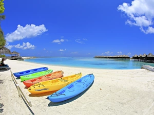 Ocean, Beaches, Maldives, boats