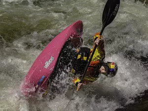 a man, River, canoeing, Kayak