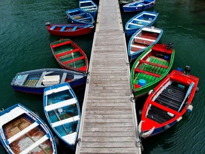 Harbour, boats, pier, color