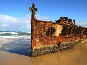 sea, wreck, Beaches