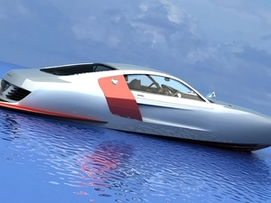 Modern, Motor boat, sea, Relly Fast