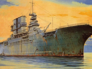 Military truck, sea, Ship