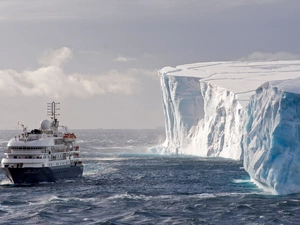 Ship, passenger, Mountains, ice, Antarctica