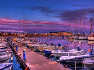 Great Sunsets, Sailboats, motorboat, Harbour