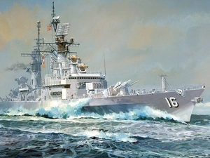 sea, Ship, Military truck