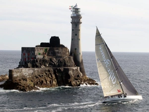 Lighthouses, Rock, Yacht, an